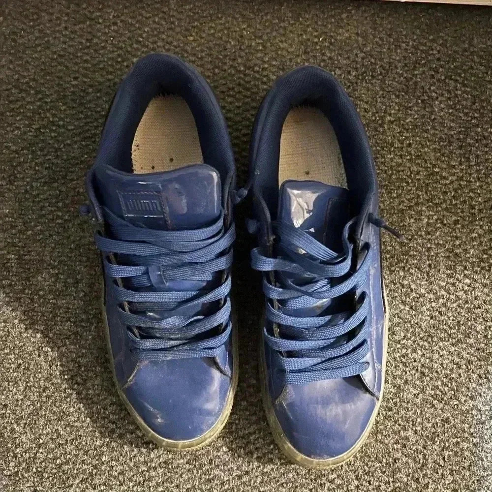 Puma Royal Gloss Blue Mens Sneakers Blue Fade Bottoms - Picture 8 of 8